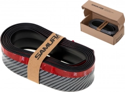 Univerzálny gumový spojler na nárazník s karbónovým vzorom 2,5 m – čierna