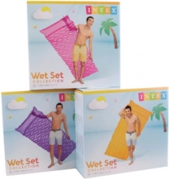 Nafukovacie ležadlo do vody 229 × 86 cm s vlnkovou štruktúrou a vankúšom