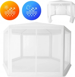 Záhradný pavilónový stan 2x2x2 m s moskytérou Biela MultiGarden