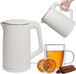 Cestovná bezdrôtová rýchlovarná kanvica 1,8 l 1500 W s otočnou základňou – biela