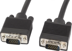 VGA kábel 1,8 m s dvojitým tienením a feritmi, čierny
