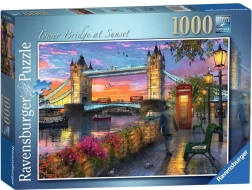Puzzle 1000 dielov Západ slnka nad Tower Bridge