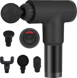 Masážna pištoľ na hlbokú svalovú masáž, 6 rýchlostí a 4 nadstavce