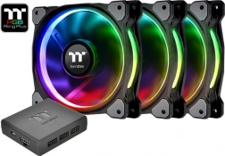 thermaltake riing 12 rgb plus tt premium edition, sada 3× 120mm ventilátorov