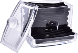 Elegantný priehľadný dávkovač na kozmetické tyčinky z akrylu