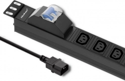 Napájacia lišta do Racku 19 palcov s ističom 1U 10A PDU 8xIEC C13 2m