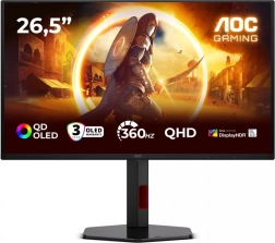 Herný monitor 26,5" QD‑OLED 360 Hz s pivotom a HDMI/DP