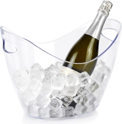 Priehľadný plastový vedro na ľad 4 l