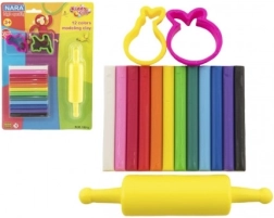 Modelína NARA kreatívna sada s vykrajovačkami a valčekom