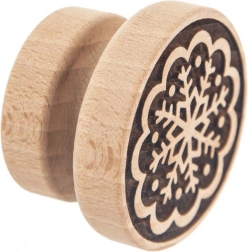 Drevená pečiatka na sušienky snehová vločka 5,5 cm