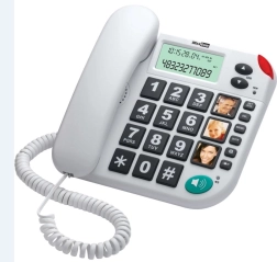 Šnúrový telefón KXT480 BB, biely