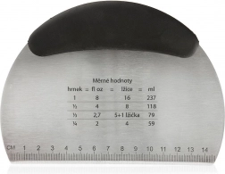 Oceľová cukrárska špachtľa a drvič cesta 16 cm