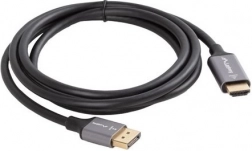 Kábel DisplayPort na HDMI 1,8 m 4K čierno‑strieborný