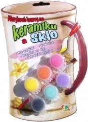 Akrylové farby na keramiku, sklo a kamene - sada 6 ks