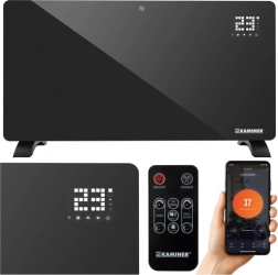 Sklenený elektrický radiátor KAMINER ZELVA s Wi‑Fi a diaľkovým ovládaním 2500 W