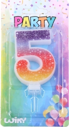 Párty sviečka číslo 5 Hviezdy
