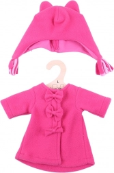 Ružový kabátik s čiapočkou pre bábiku 38 cm BIGJIGS TOYS