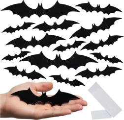 Ruhhy 3D nálepky netopierov na Halloween 56 ks