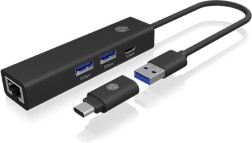 USB-C/USB-A hub 4 v 1 s gigabitovým ethernetom