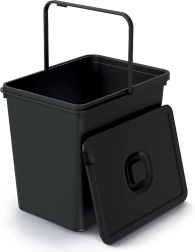 Odpadkový kôš Systema Basic Flap 23 l – recyklovaná čierna