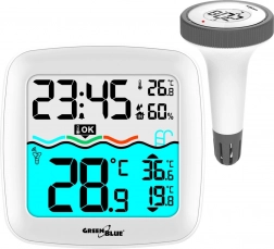 Bazénový teplomer s meteorologickou stanicou GREENBLUE GB216