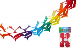 Farebná papierová girlanda 3 m