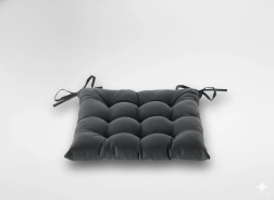 Polstrovaný podsedák na stoličku 40 × 40 × 6 cm – tmavosivý