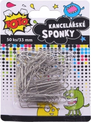 Kancelárske sponky 33 mm, 50 ks