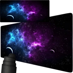 Herná desk mat podložka pod myš XXL s motívom vesmíru 90 × 40 cm