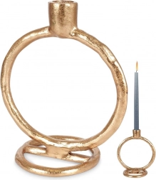 Hliníkový zlatý svietnik 19 cm