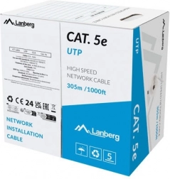 Lanberg sieťový kábel UTP Kat.5E 305m šedý Fluke prešiel testom