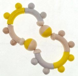 Hess drevené hrkálko prírodná žltá