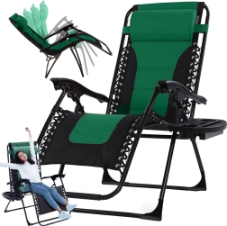 Skladacie záhradné ležadlo Gravity so stolíkom