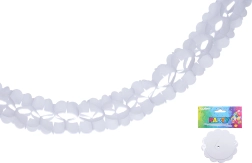 Papierová biela girlanda 3,6 m