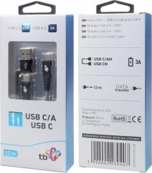 Kábel 2v1: USB-C a USB A s dĺžkou 1,2 m