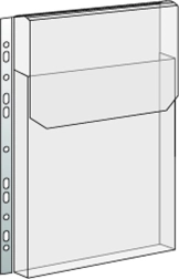 Priehľadný PVC obal na katalógy s klopou a eurozávesom, 165 mikrónov