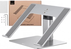 Nastaviteľný hliníkový stojan na notebook BASEUS 11–17,3" – strieborný