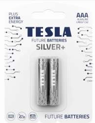 Alkalické batérie Tesla Silver+ AAA 1,5V 2 kusy
