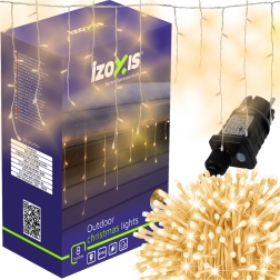 Svetelná reťaz IZOXIS 300 LED s efektom flash, teplá biela, 15 m