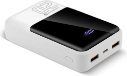 Powerbanka 20 000 mAh s rýchlym nabíjaním 22,5 W, 2× USB-A a USB-C s LCD displejom