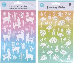 Nálepky 14,6 × 25,5 cm glitter