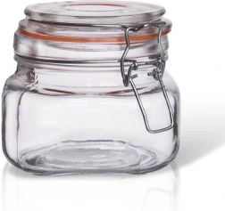 Sklenený zavárací pohár s klipom 500 ml