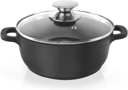 Granitový hrniec so sklenenou pokrievkou GRANDE 24 cm, 4 l
