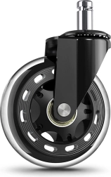 Gumové koliesko ku kancelárskej stoličke 76 mm – Priehľadná