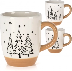 Keramický vianočný hrnček so stromčekmi 330 ml