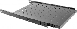 Výsuvná polica 1U do 19" stojanovej skrine 1000 mm, čierna