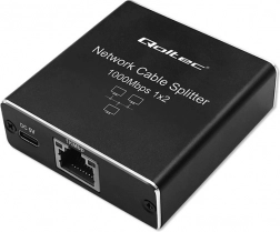 Mini sieťový splitter/switch RJ45 1×2, 1 Gbps, USB‑C, hliníkové prevedenie