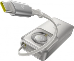 powerbanka Baseus OS Free2Pull 10000 mAh 30 W s vstavaným káblom – sivá