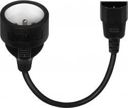 Napájací adaptér IEC C14 – CEE 7/5 (E) 15 cm SAVIO