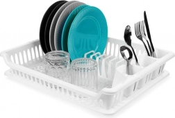 Biely odkvapkávač na riad 46 × 37 × 8,5 cm